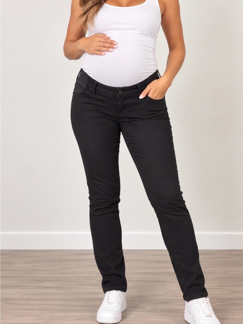 Isabel Maternity by Ingrid & Isabel Slim Black Skinny Jeans